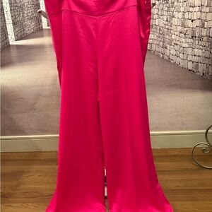 Anne Klein Fuchsia Wide-Leg Jumpsuit